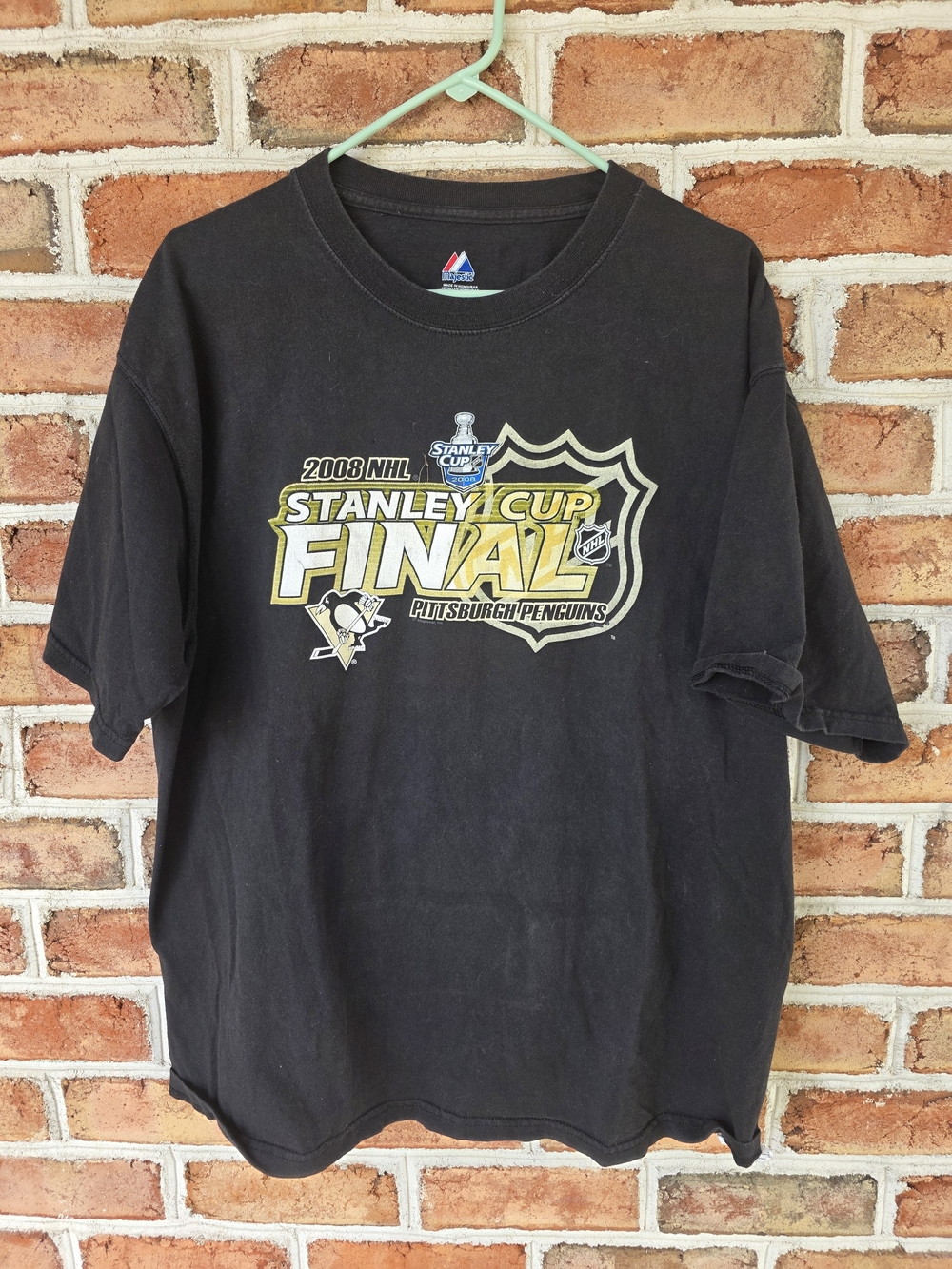 Majestic Black Pittsburgh Penguins Stanley Cup Final Graphic Tee